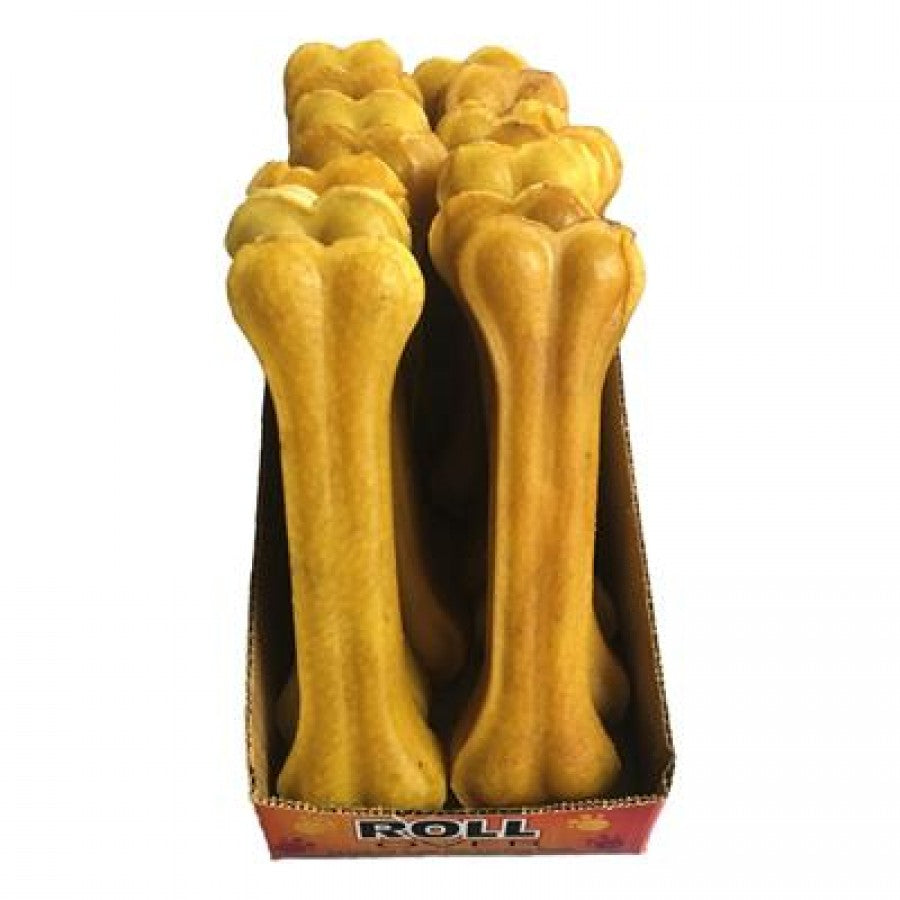 Rollover - Pressed PORKHIDE Bone Dog Chew - MEDIUM - 15.5CM (6in) (Sold Separately)