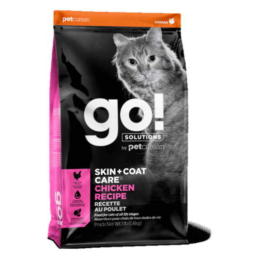 Petcurean - GO! Skin and Coat CHICKEN Dry Cat Food - 7.26KG (16lb)