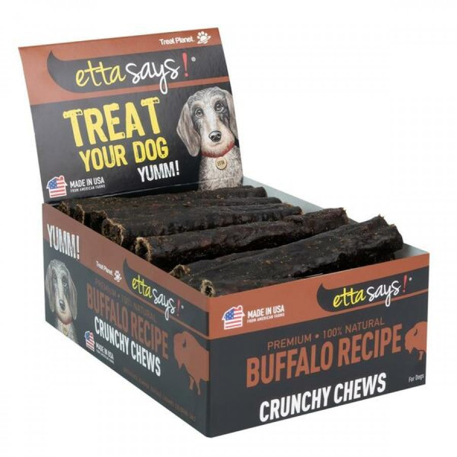 Treat Planet - Etta Says - Premium Crunchy BUFFALO Dog Chews - 10CM (4in) (BULK)