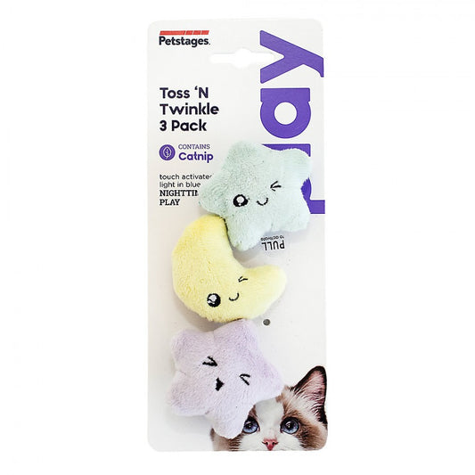 *DISC* Petstages - Toss N Twinkle Cat Toy - 5CM (2in) - 3PK