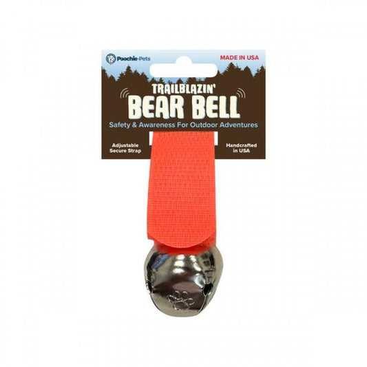 LocalID_67148 PoochieBells - Trailblazin' Bear Bells - ORANGE Strap - SMALL - 2.5CM (1in)