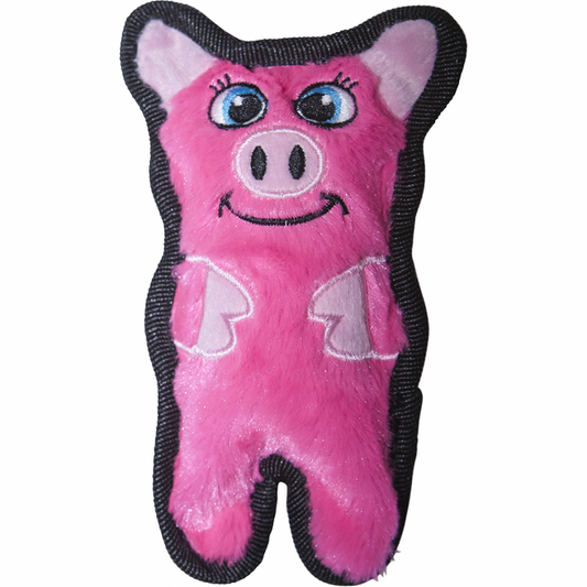 Outward Hound - Invincibles Mini Pig Stuffing Free & Squeak Dog Toy - XSMALL - 17CM (7in)