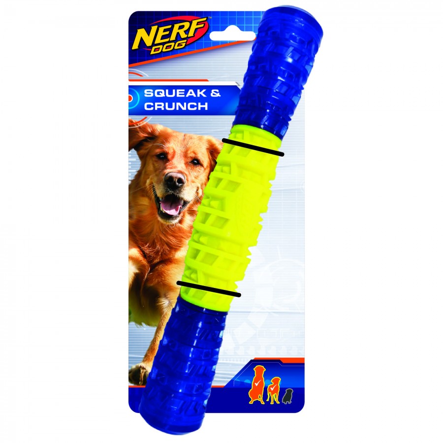 Nerf - Exo Crunch Squeak Stick Dog Toy - 29CM (11.5in)