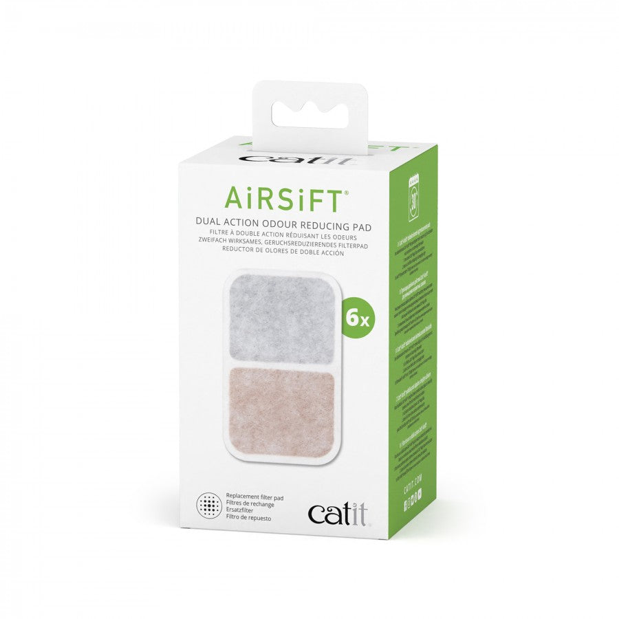 Catit - Airsift Dual Action Odor Reducing Pad - 6PK