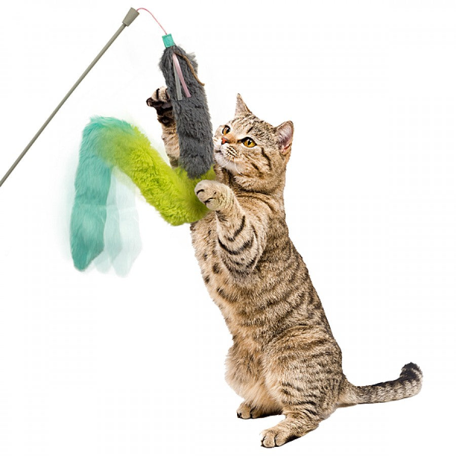 SmartyKat - Crazy Catch Breakaway Plush Catnip Wand - 76.2CM (2.5ft)