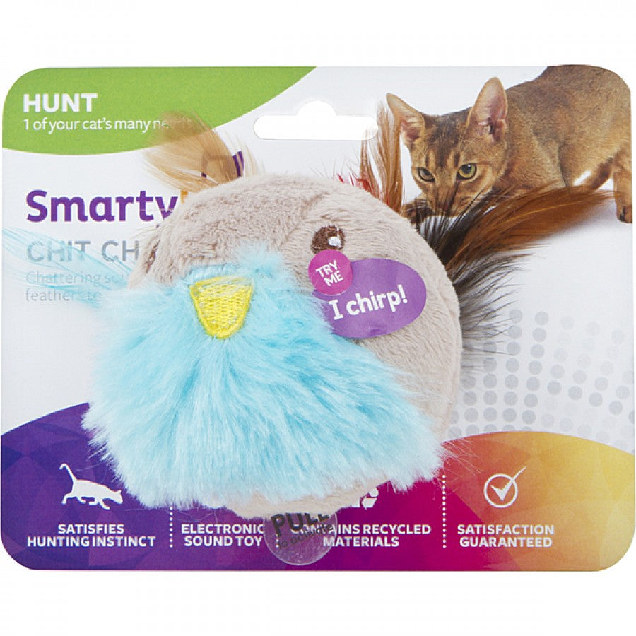 SmartyKat - Chit Chatter w/Feather & Sound Cat Toy - 8CM (3in)