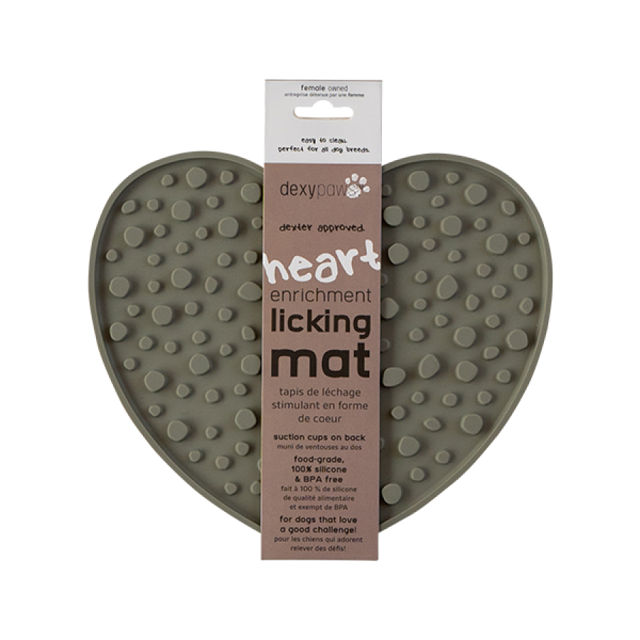 Dexypaws - Dog Lick Mat - HEART - 20.5 X 18 X 1CM (8x7x0.4in)