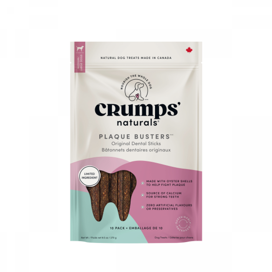 LocalID_66971 Crumps' Naturals - Plaque Busters ORIGINAL Dog Treat - 18CM (7in) - 270GM (9.5oz) - 10PK