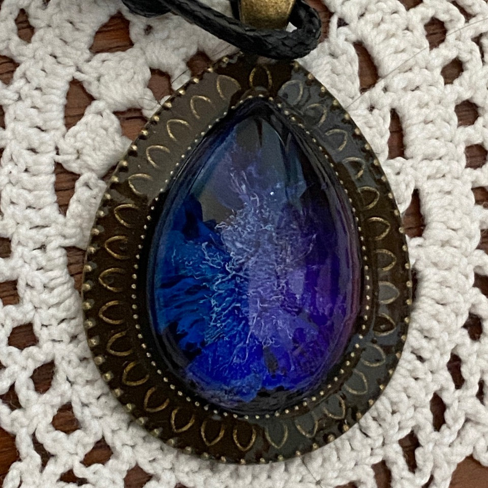 Resin Art Pendant Necklace - Handmade by Sarah (KAAP Fundraiser)