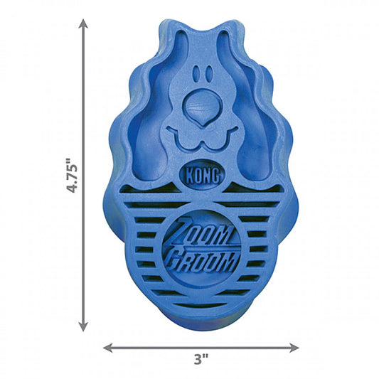 LocalID_70628 KONG - Zoom Groom Soft Dog Curry Brush - BOYSENBERRY - 12CM (4.7in)