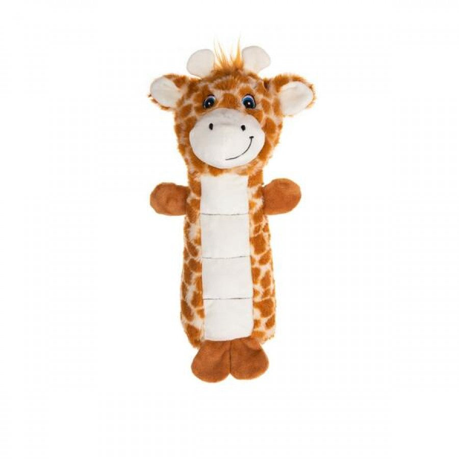 Growl - Belly Busters Giraffe Dog Toy - BROWN - 30.5CM (12in)