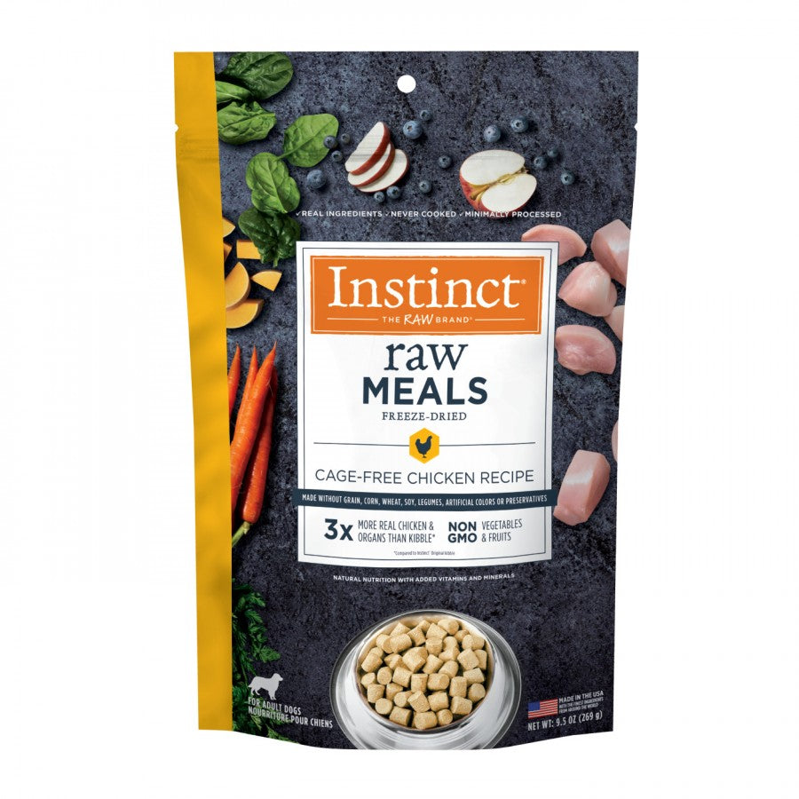 *S.O. - Up to 3 Week Wait* Instinct - FD Raw Meals GF Cage-Free CHICKEN Dog Food - (9.5oz)