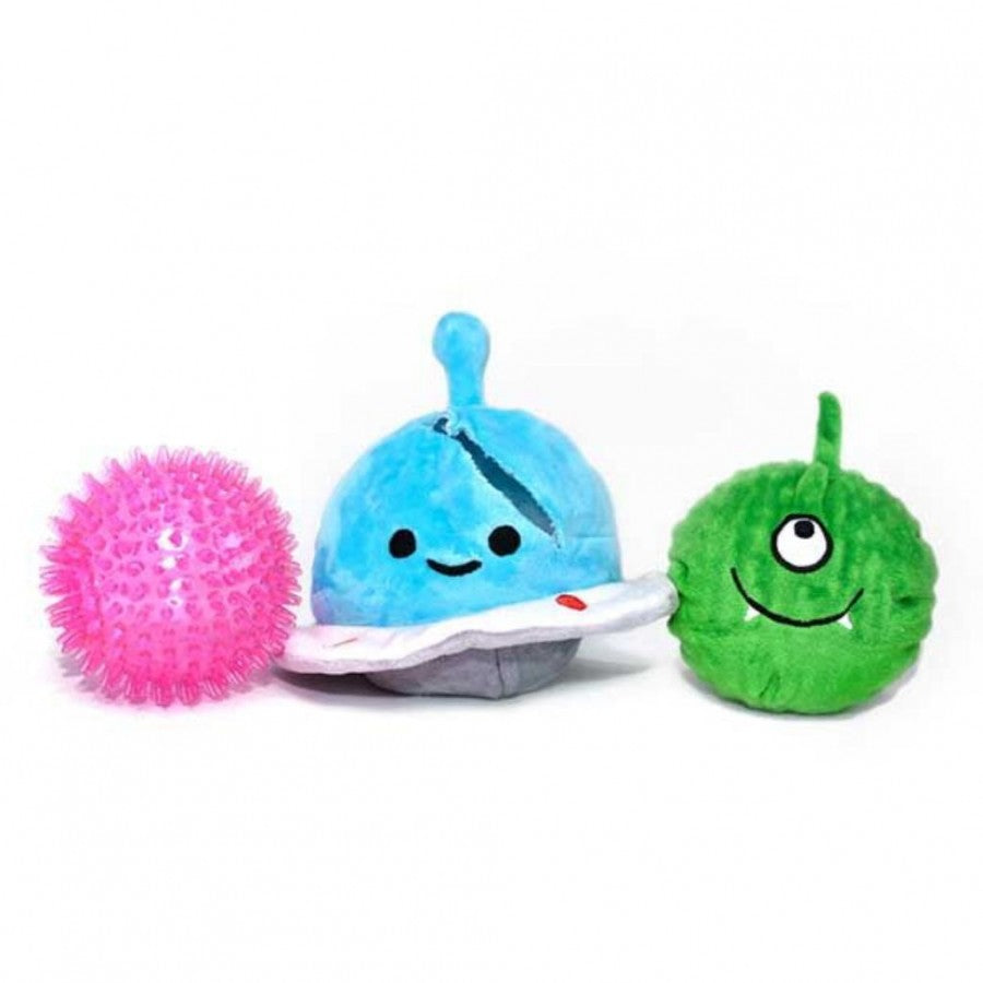 Patchwork Pets - Destoyer Prickles Spaceship with Alien Dog Toy - 12.7CM (5in)