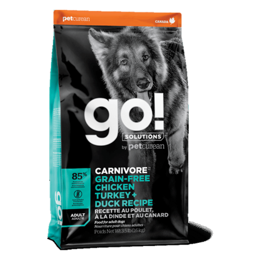 Petcurean - GO! Carnivore GF CHICKEN TURKEY DUCK ADULT Dry Dog Food - 9.98KG (22lb)