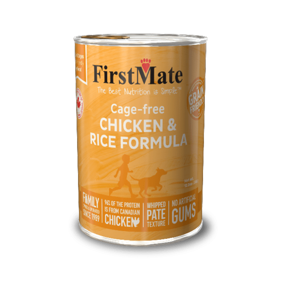 LocalID_71682 FirstMate - Dog Grain Friendly Cage Free CHICKEN AND RICE Wet Dog Food - 346GM (12.2oz)