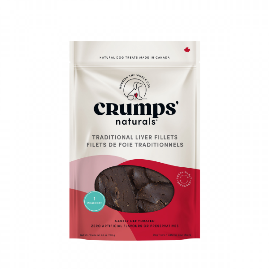 Crumps' Naturals - Traditional LIVER Fillets Dog Treats - 192GM (6.8oz)