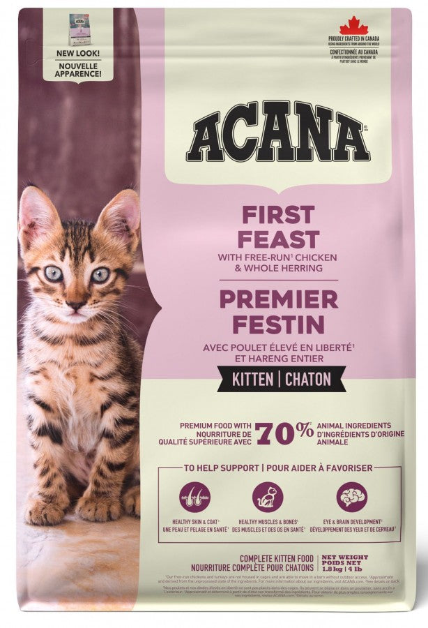 Champion Foods - Acana FIRST FEAST Dry Cat Food - 1.8KG (4lb)