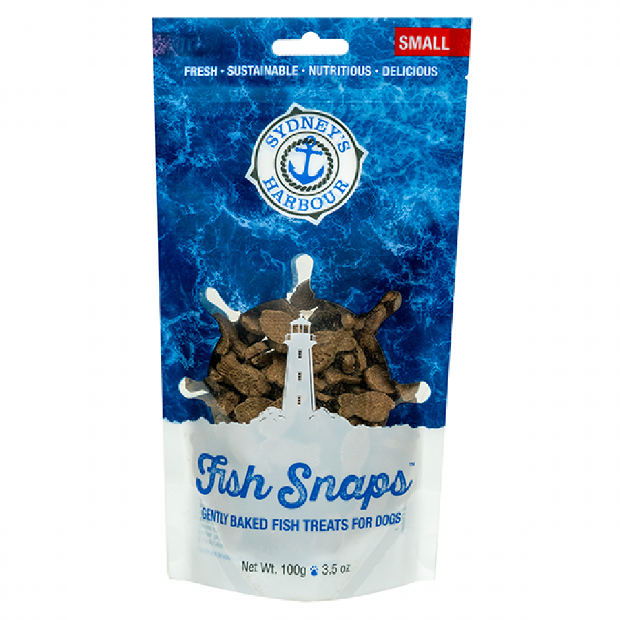LocalID_69909 This & That - Sydney's Harbour FISH Snaps Dog Treat - SMALL - 100GM (3.5oz)