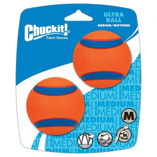 Chuckit! - Ultra Ball Float Dog Toy - MEDIUM - 6.5CM (2.55in) - 2PK