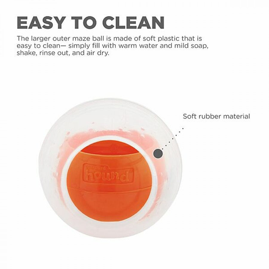 LocalID_70051 Outward Hound - Topsy Treat Rumble Puzzle Dog Toy - ORANGE - 12.5CM (4.75in)