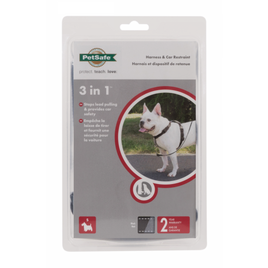 LocalID_37172 PetSafe - 3 in 1 Dog Harness and Car Restraint Black - Small