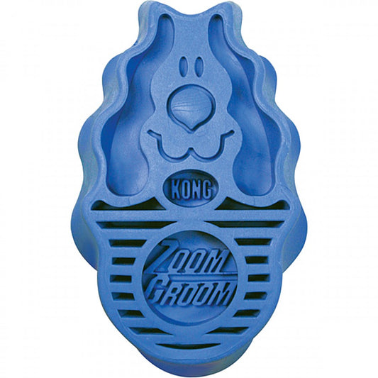 LocalID_70634 Kong - Zoom Groom Soft Puppy Curry Brush - BOYSENBERRY - 10CM (3.75in)