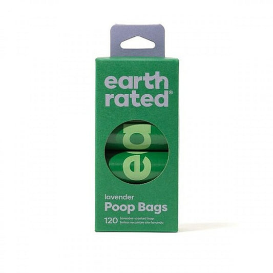 Earth Rated - Poop Bag Refills - LAVENDER - 8 Rolls 120 Bags