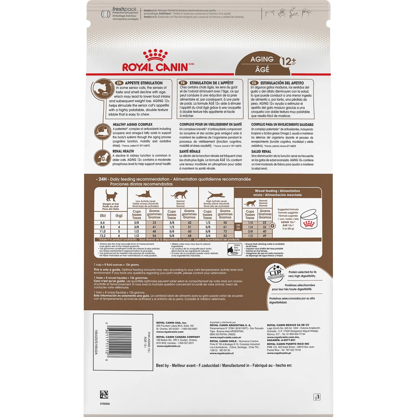 LocalID_65088 Royal Canin - Feline Health Nutrition Feline AGING 12+ Dry Cat Food - 2.73KG (6lb)