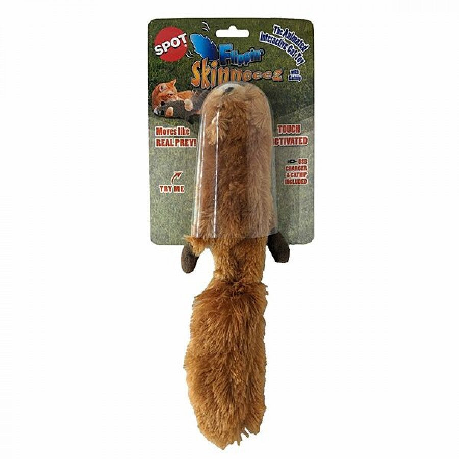 *S.O. - Up to 2 Week Wait* Spot - Flippin' Skinneeez Squirrel Cat Toy - 38CM (15in) Long