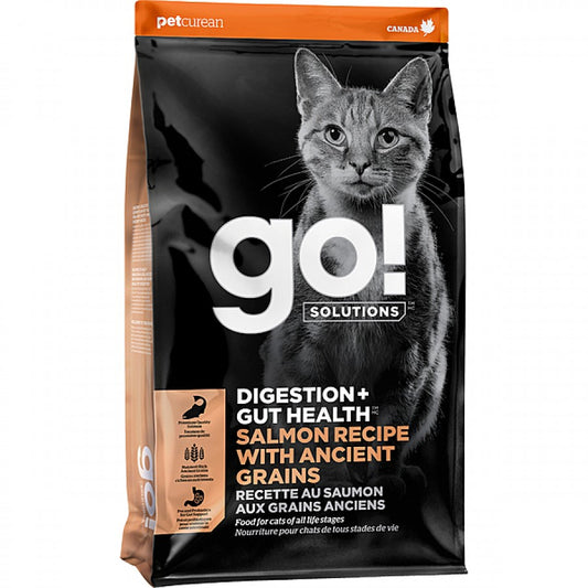 Petcurean - GO! Gut Health SALMON & ANCIENT GRAINS Dry Cat Food - 3.63KG (8lb)