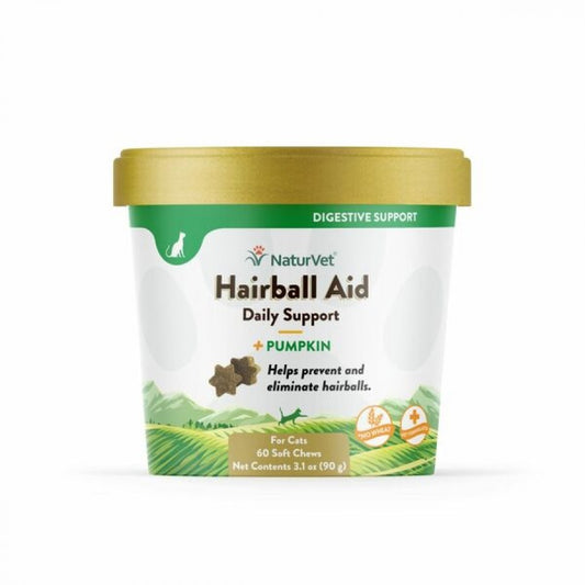 LocalID_64474 NaturVet - Soft Chew Hairball Plus Pumpkin - 60CT - 90GM (3.1oz)