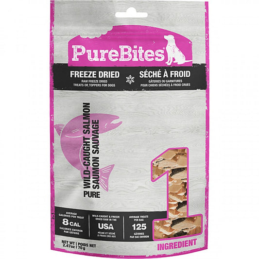 Pure Bites - Freeze Dried SALMON Dog Treat - 70GM (2.47oz)