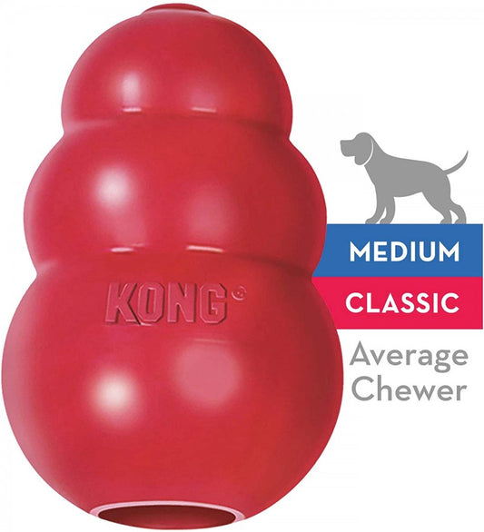 KONG - Classic RED - Dog Treat Dispensing Toy - MEDIUM - 9CM (3.5in)