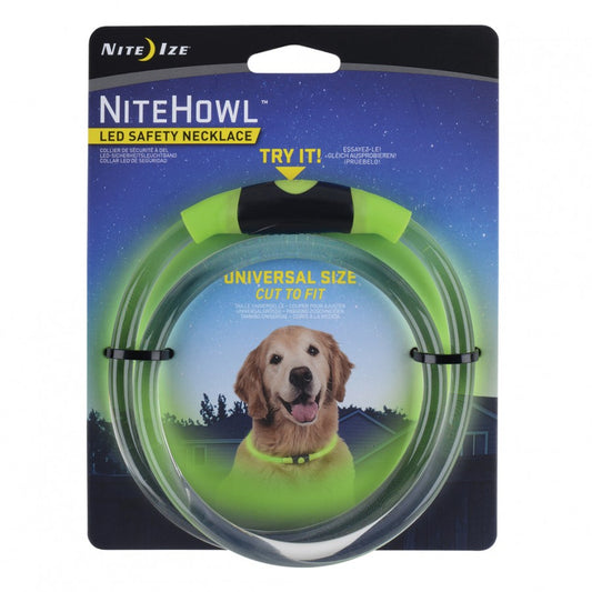 Nite Ize - NiteHowl LED Safety Dog Necklace - GREEN - 31-69CM (12-27in)