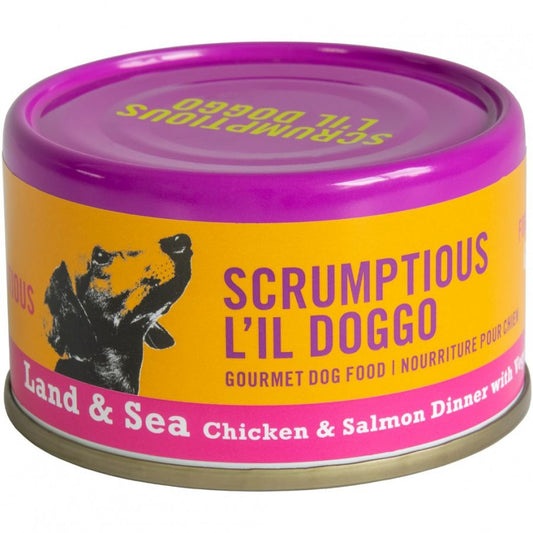 LocalID_53746 Scrumptious - LAND & SEA - CHICKEN SALMON & VEGGIE Dinner in Gravy Dog Food - 85GM (3oz)