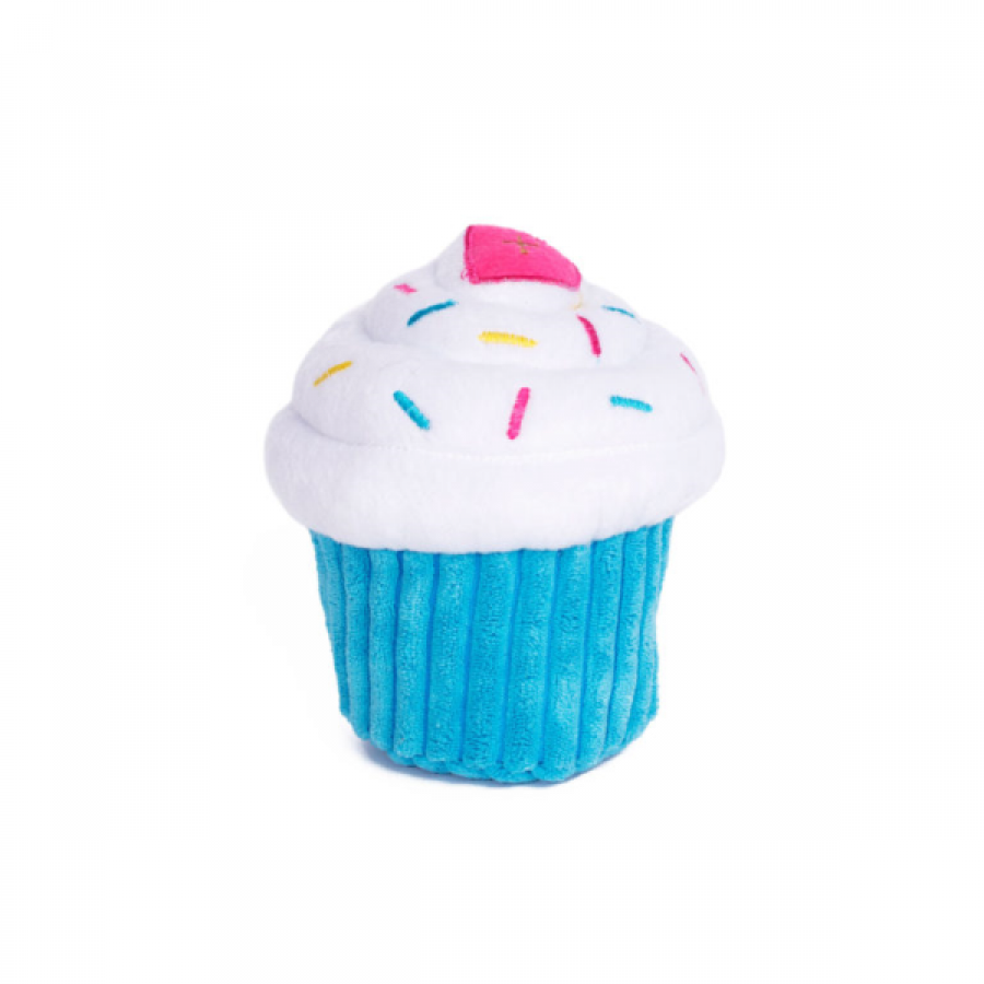 *S.O. - Up to 3 Week Wait* ZippyPaws - Cupcake Dog Toy - BLUE - 16.5CM (6.5in)