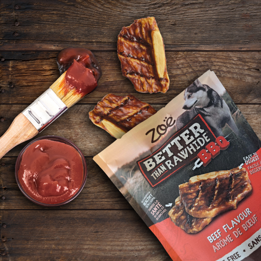 LocalID_69103 Zoë - Better Than Rawhide BBQ Steak Dog Treat - BEEF Flavour - 160GM (5.6oz) - 4PK