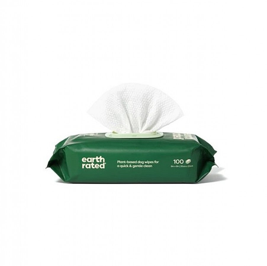 LocalID_70622 Earth Rated - Compostable Pet Wipes - UNSCENTED - 100PK 20x20CM (8x8in)