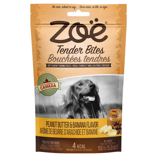 Zoë - Tender Bites Dog Treat - PEANUT BUTTER and BANANA - 150GM (5.3oz)