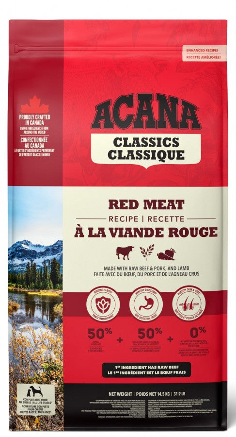 Champion Foods - Acana CLASSICS - RED MEAT Dry Dog Food - 14.5KG (31.9lb)