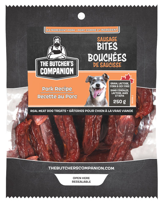 The Butcher's Companion - PORK SAUSAGE LINKS Dog Treats - 250GM (8.8oz)