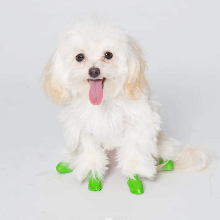 Pawz - Rubber Dog Boots - APPLE GREEN - TINY - Up to 2.5CM (1in) - 12PK