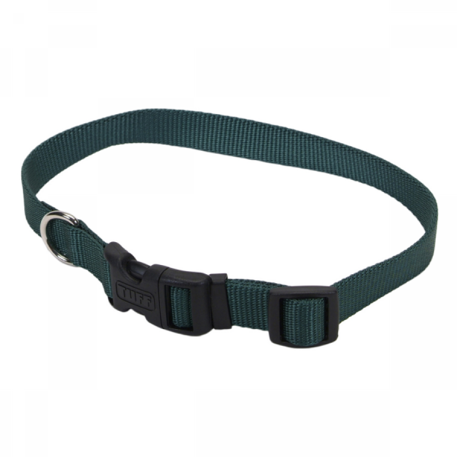 *DISC* Coastal - Tuff Buckle Adjustable Nylon Collar - HUNTER GREEN - 3/8in x 8-12in