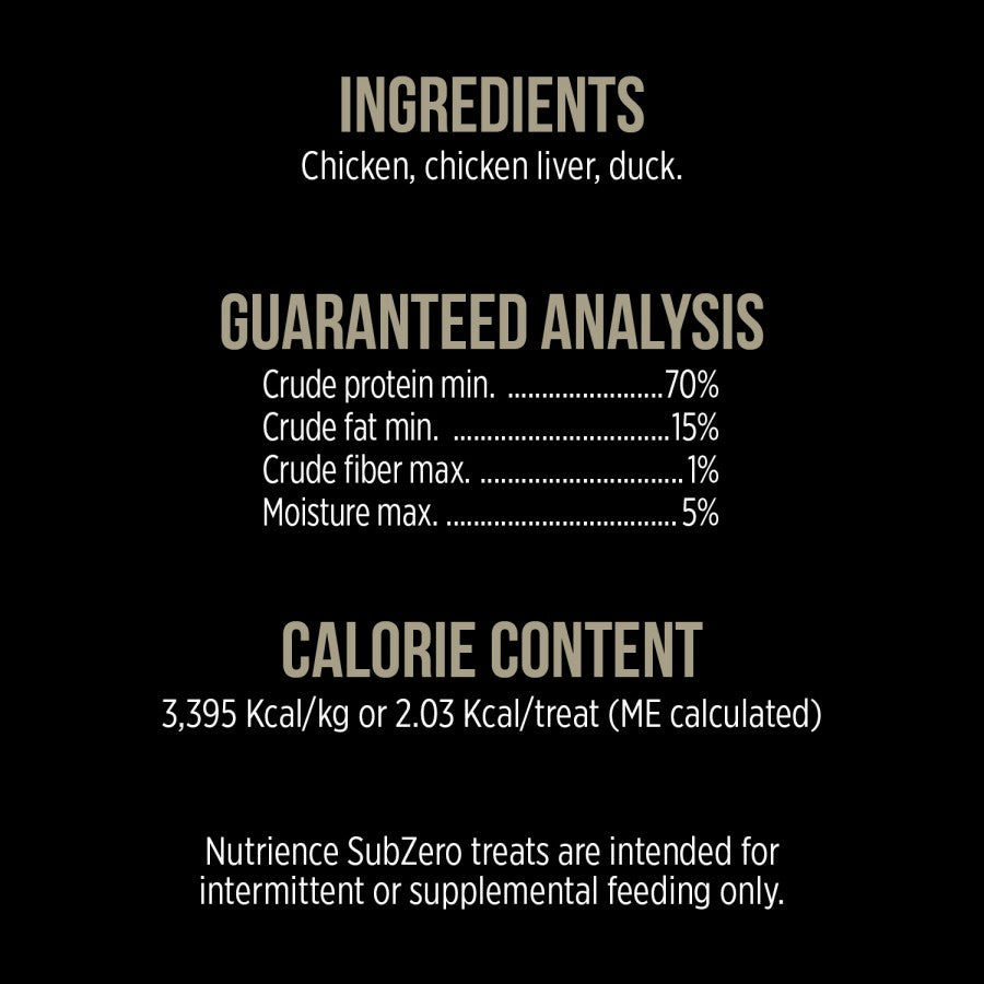 Nutrience - Grain Free Subzero Freeze-Dried Multi Protein Dog Treats - CHICKEN, CHICKEN LIVER, and DUCK - 70GM (2.5oz)