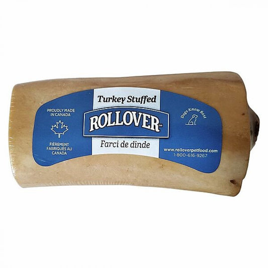 LocalID_56476 Rollover - Small Stuffed Bone TURKEY Dog Chew - 10-15CM (4-6in)