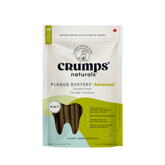 LocalID_66425 Crumps' Naturals - Plaque Busters Advanced Double Fresh KELP Dog Treat - 270GM (9.5oz)
