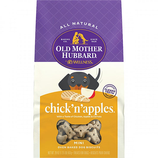 Old Mother Hubbard - Classic Oven Baked CHICK 'N' APPLES Dog Treat - MINI - 567GM (20oz)