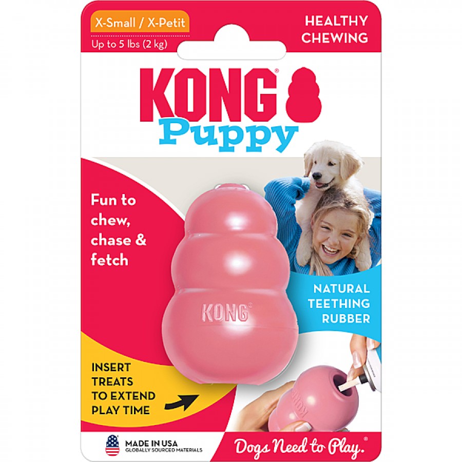 LocalID_69861 KONG - Puppy Treat Dispensing Chew Toy - X-SMALL - 5CM (2.25in)