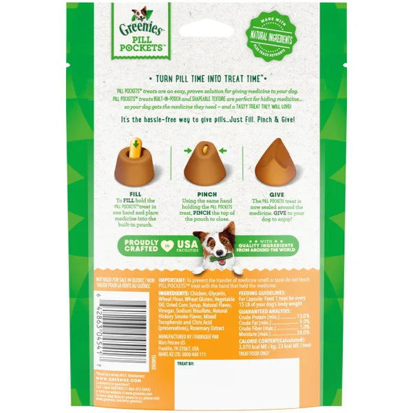 LocalID_68300 Greenies - Canine Pill Pockets CHICKEN Dog Treat - 224GM (7.9oz) - 30 Caps