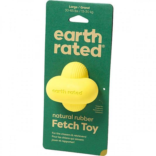 Earth Rated - Rubber Fetch Toy - YELLOW - LARGE - 8CM (3in)